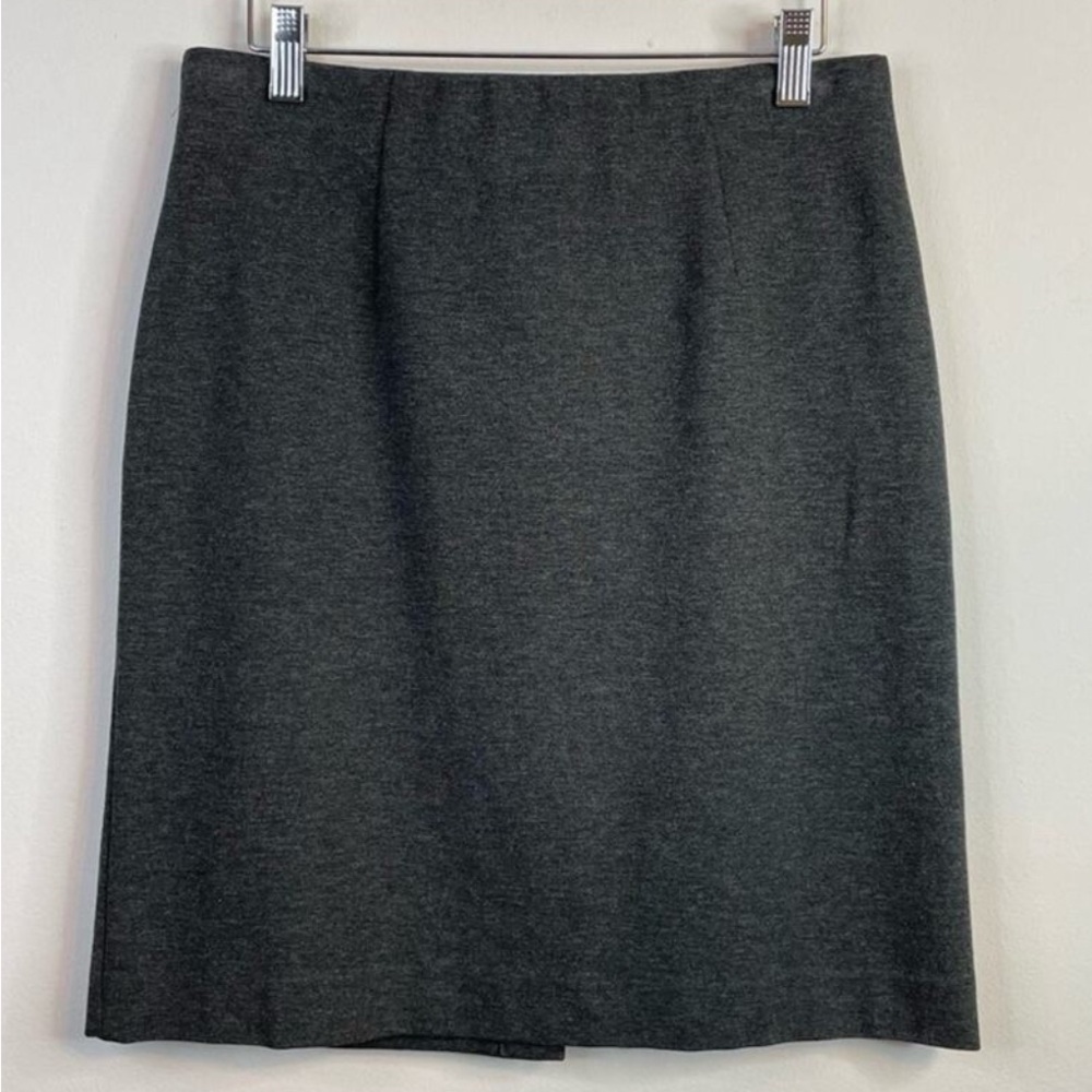 J. Jill Charcoal Ponte Pencil Skirt - Picture 2 of 8